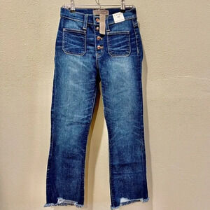 J. Crew Point Sur 10" high-rise demi-boot jean with button fly. size  26 (NWT)
